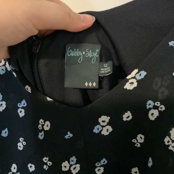 Navy Gabby Skye Midi Dress with Flounce top Size 12 - Picture 3 of 4